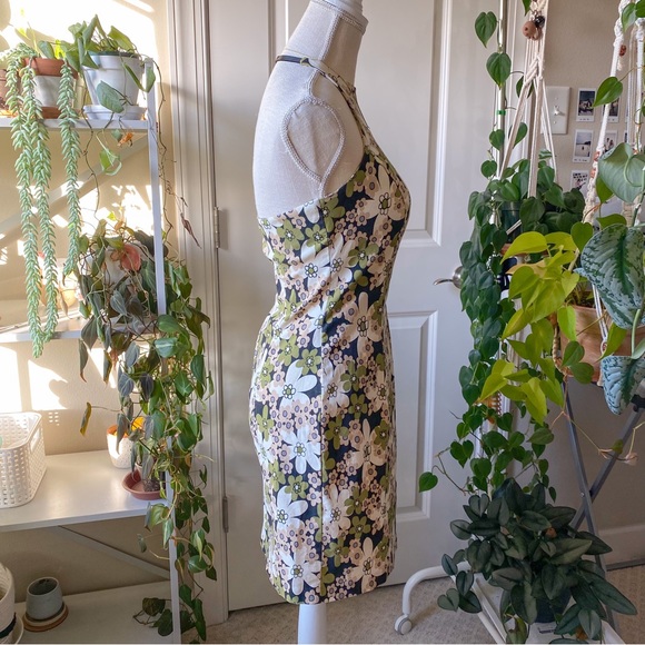 Jodi Kristopher - Vintage 80s/90s Halter Floral Dress - Picture 3 of 9